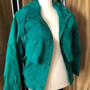Wilson's Adventure Bound Women's Suede Green Bomber Jacket